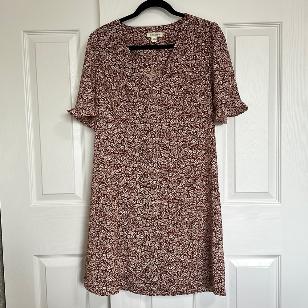 Floral button up dress